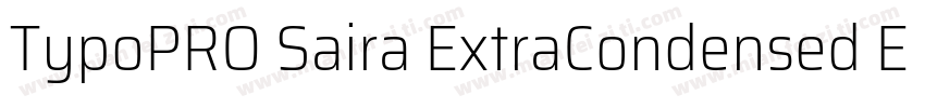 TypoPRO Saira ExtraCondensed ExtraB字体转换